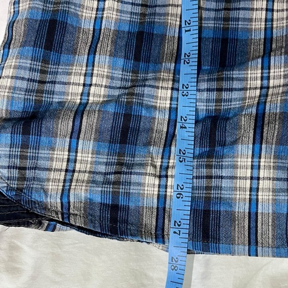 Kuhl Shirt Mens Medium M Blue Plaid Button Up Long‎ Sleeve Hiking Outdoor Cotton - Picture 11 of 11